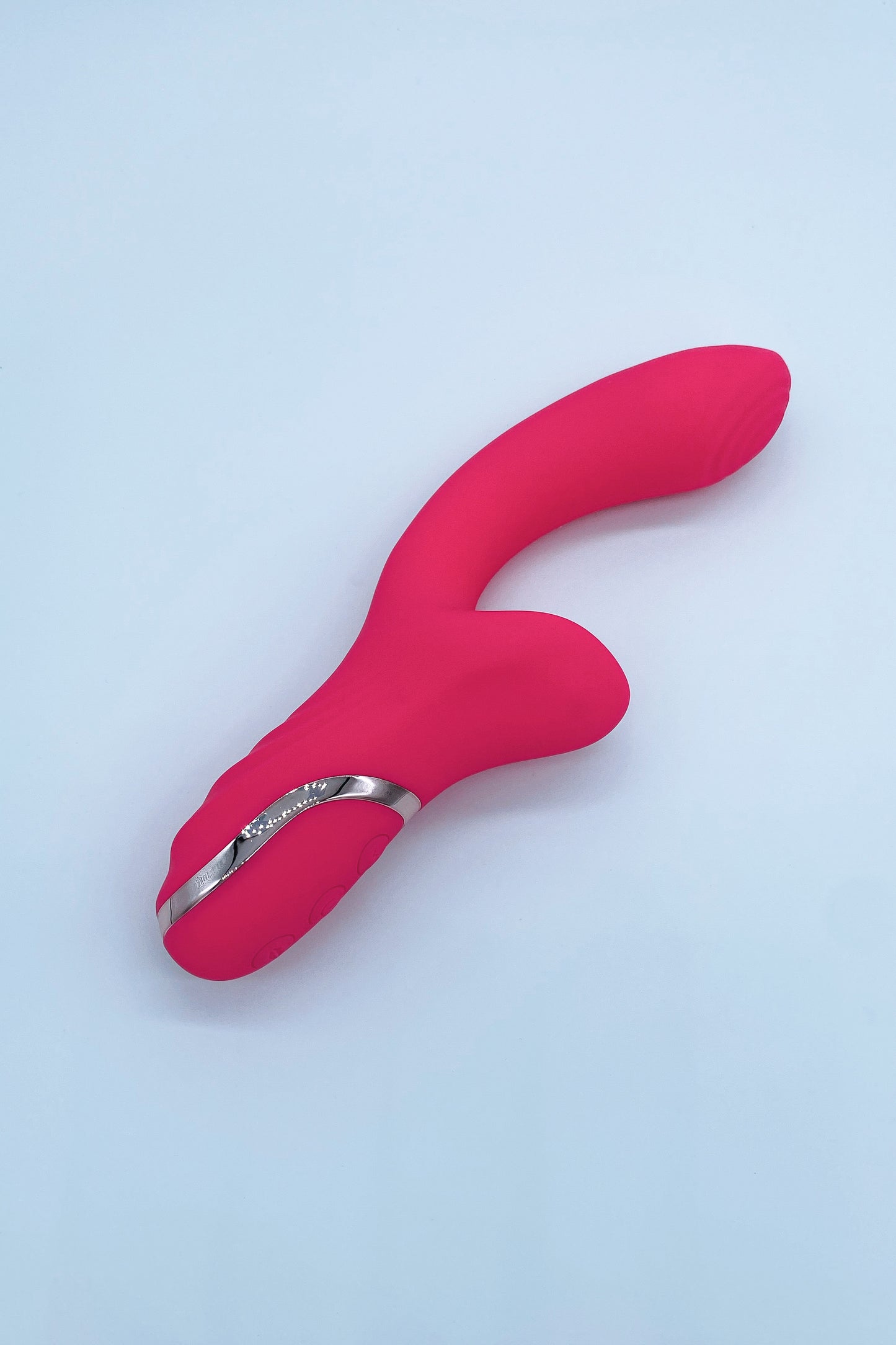 Pink dual G-spot and clitoral suction rabbit vibrator with 10 intensity modes