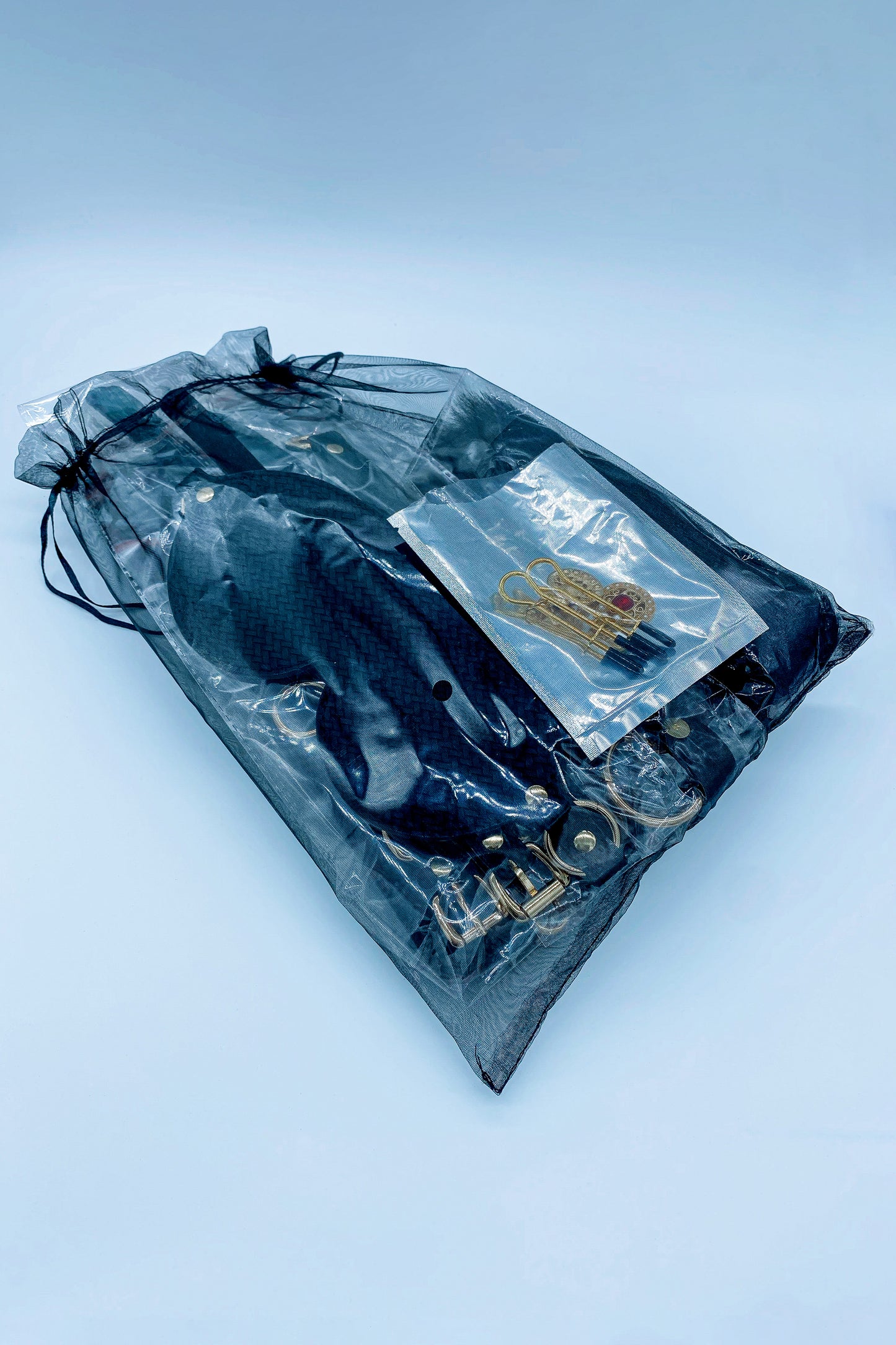 Complete adult bondage kit in discreet storage bag – portable set for couples' play and travel