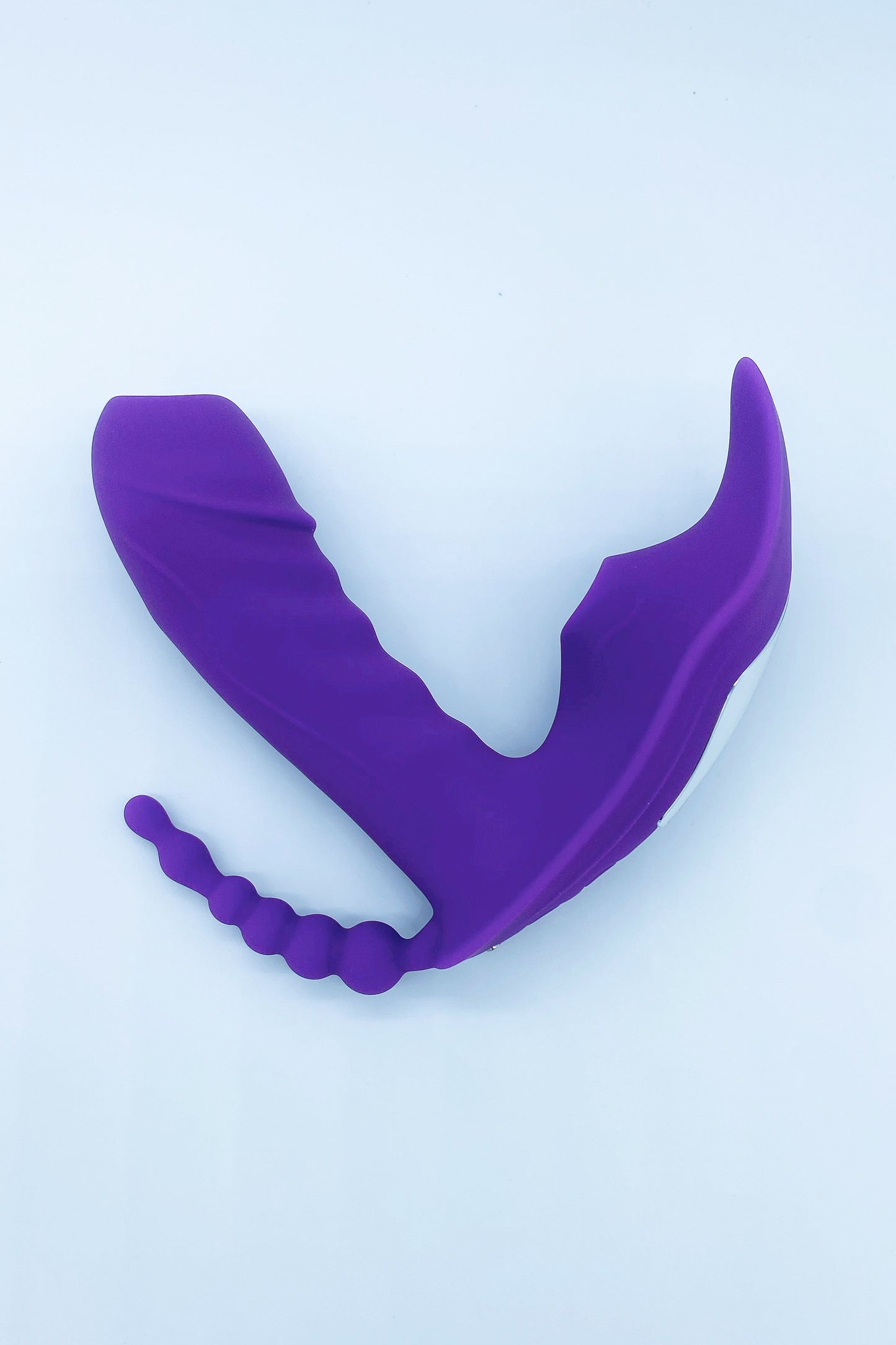 Clitoral suction, a vibrator with a licking tongue, and mini anal beads toy