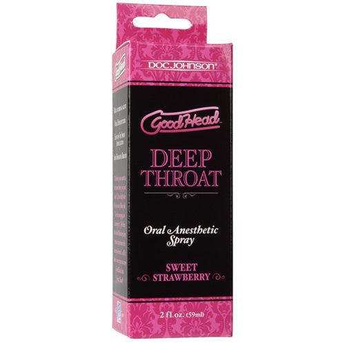 Doc Johnson Good Head Deep Throat Spray Sweet Strawberry 59ml retail packaging