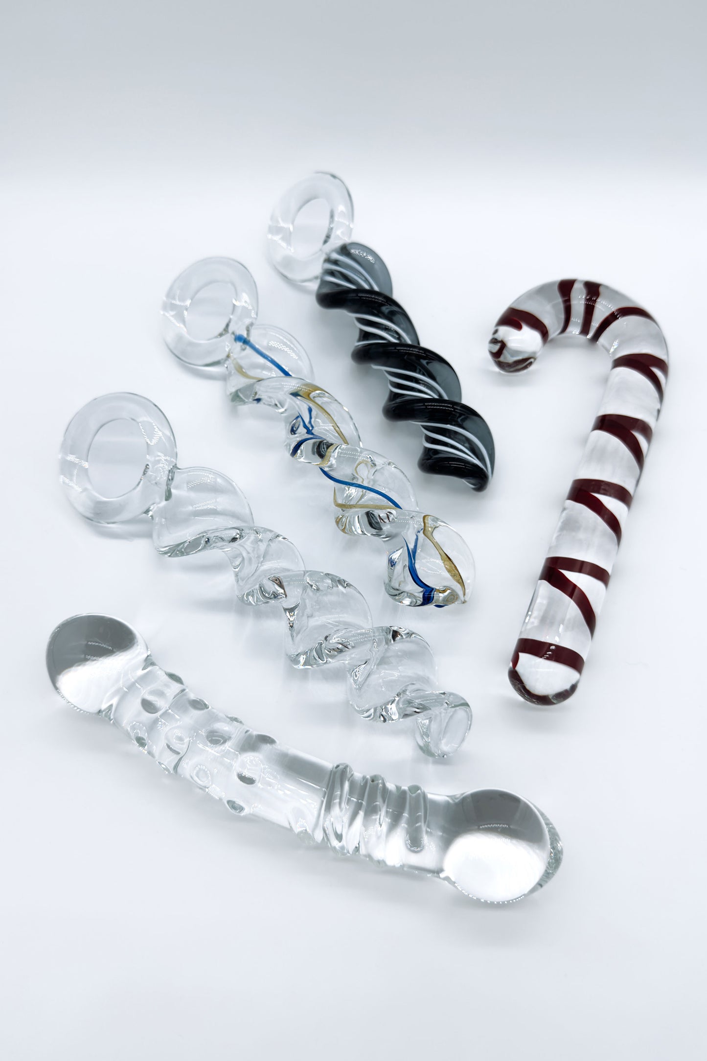 Candy Cane Glass Dildo