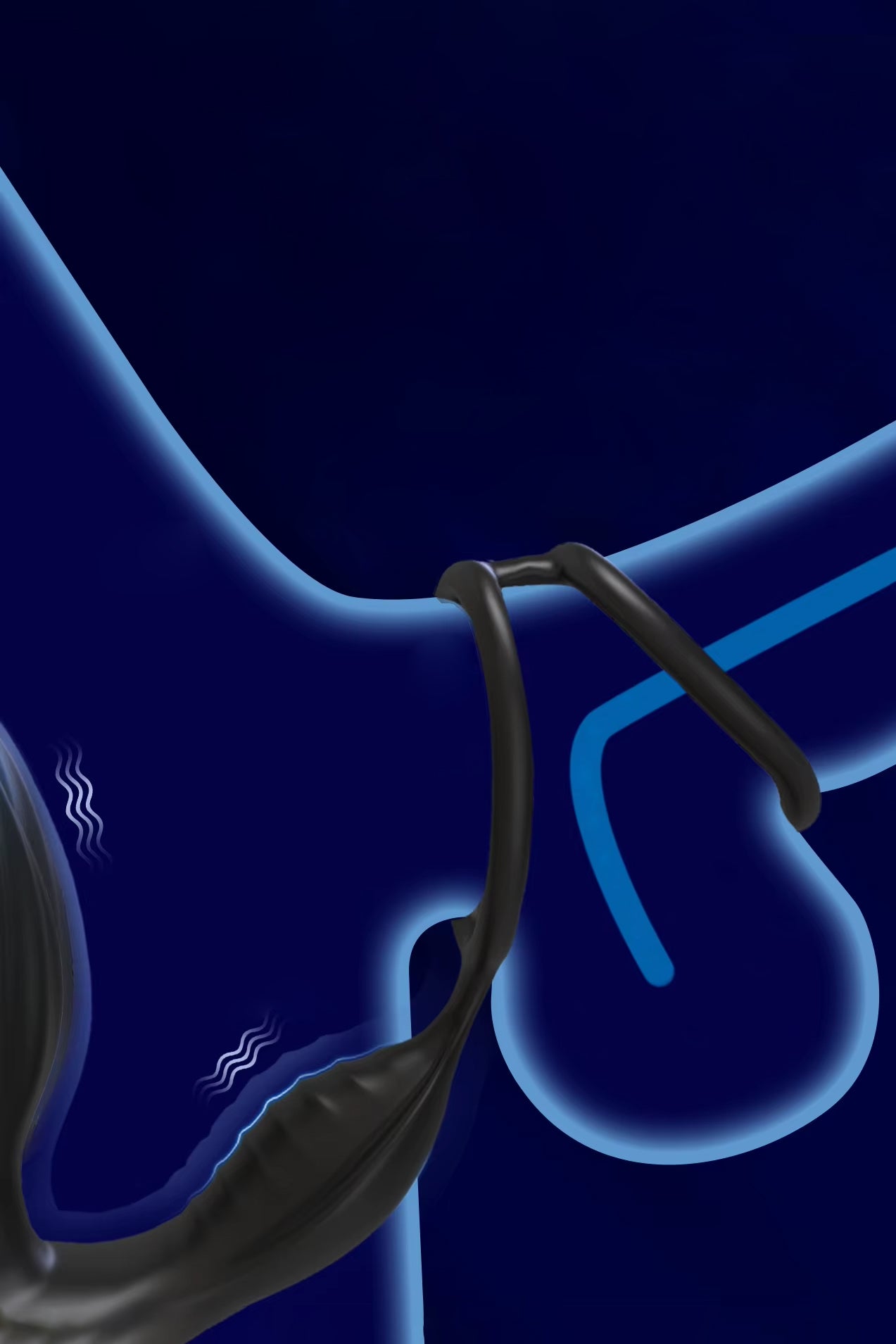 Rotating butt plug and cock ring for men