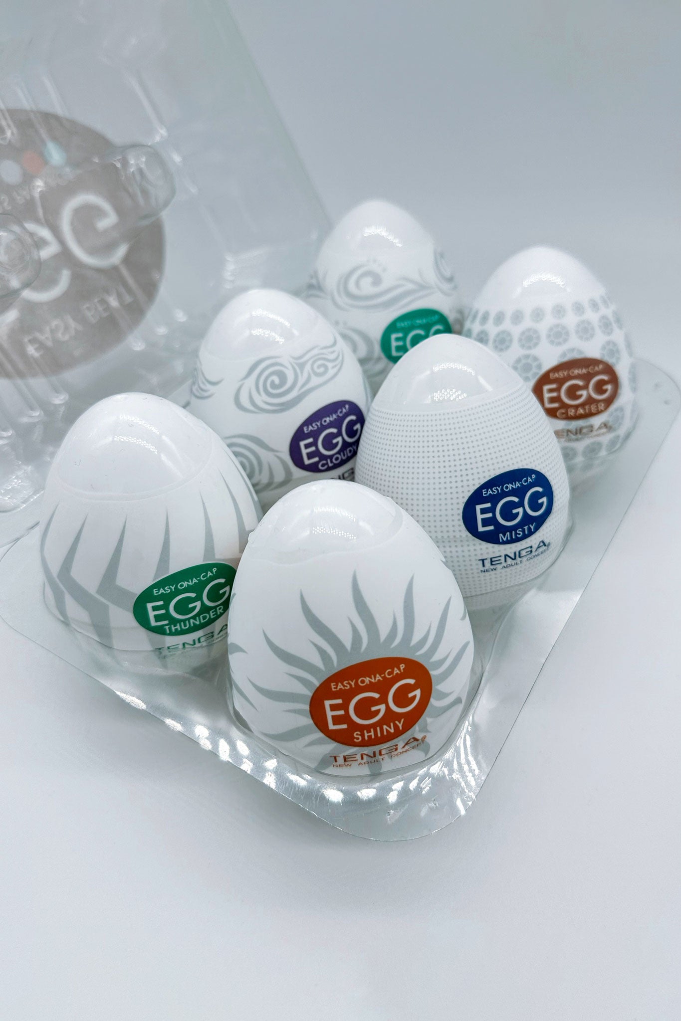 Assortment of Tenga Eggs in original packaging