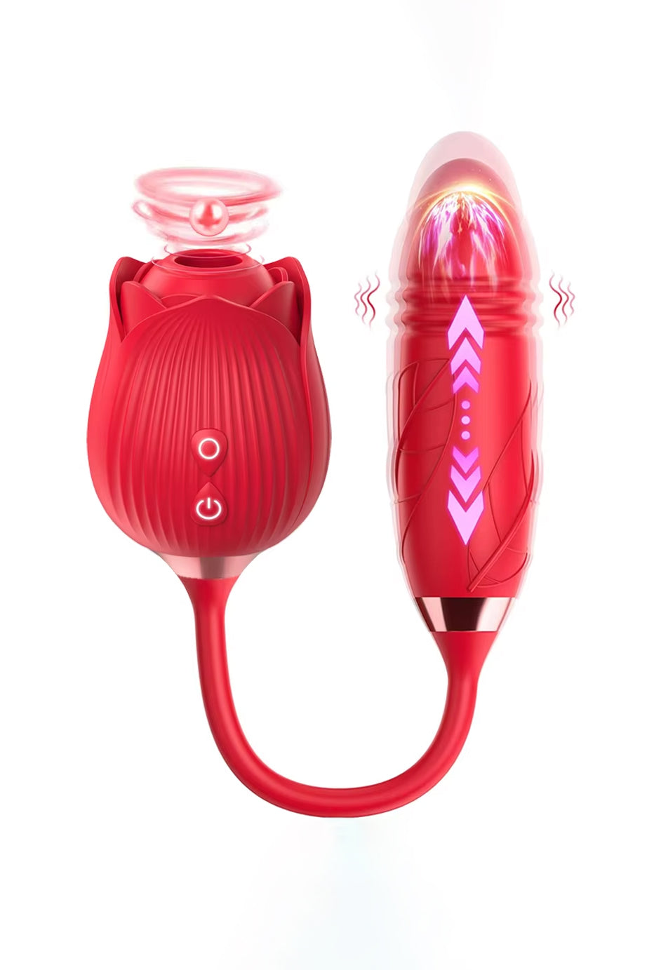 Rose G-Spot & Clitoral Sucking Vibrator Pink Grapes Rose G-Spot & Clitoral Sucking Vibrator Pink Grapes
