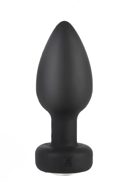 10-speed butt plug black silicone rechargeable vibrating anal toy