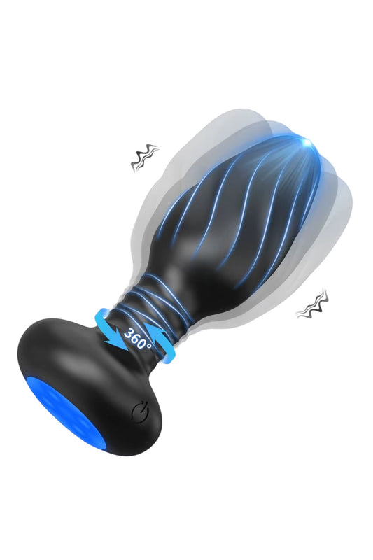 360 rotating light up butt plug silicone design