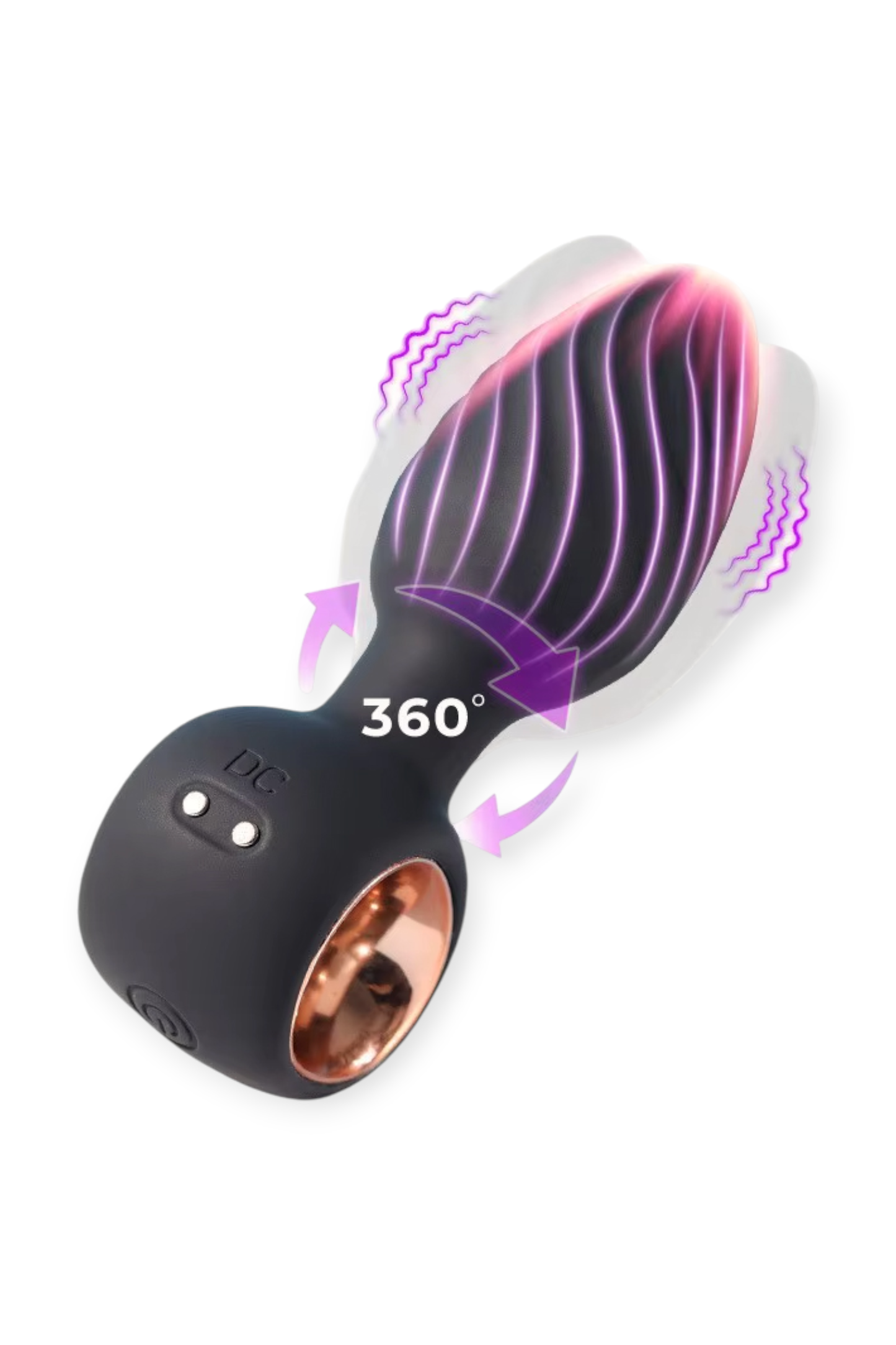 360 rotating swing butt plug