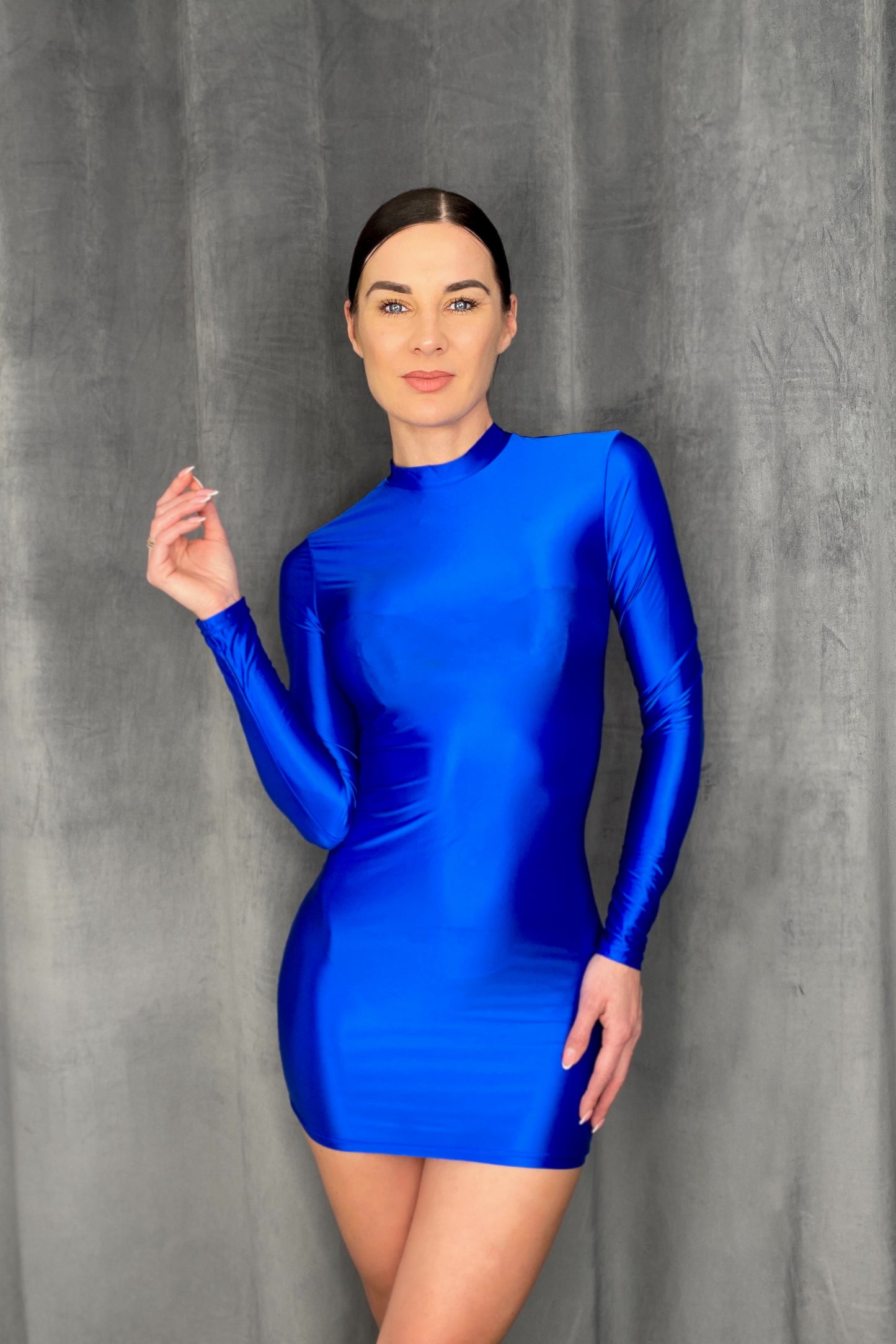 Harley Blue Spandex Bodycon Mini Dress