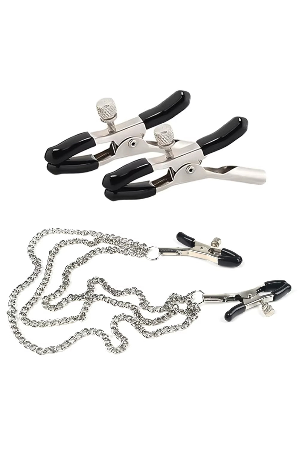 Adjustable Metal Nipple Clamps with Silicone Tips