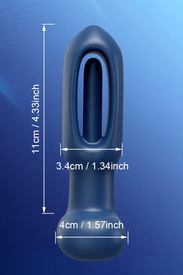 App controlled silicone butt plug with remote control and rechargeable design