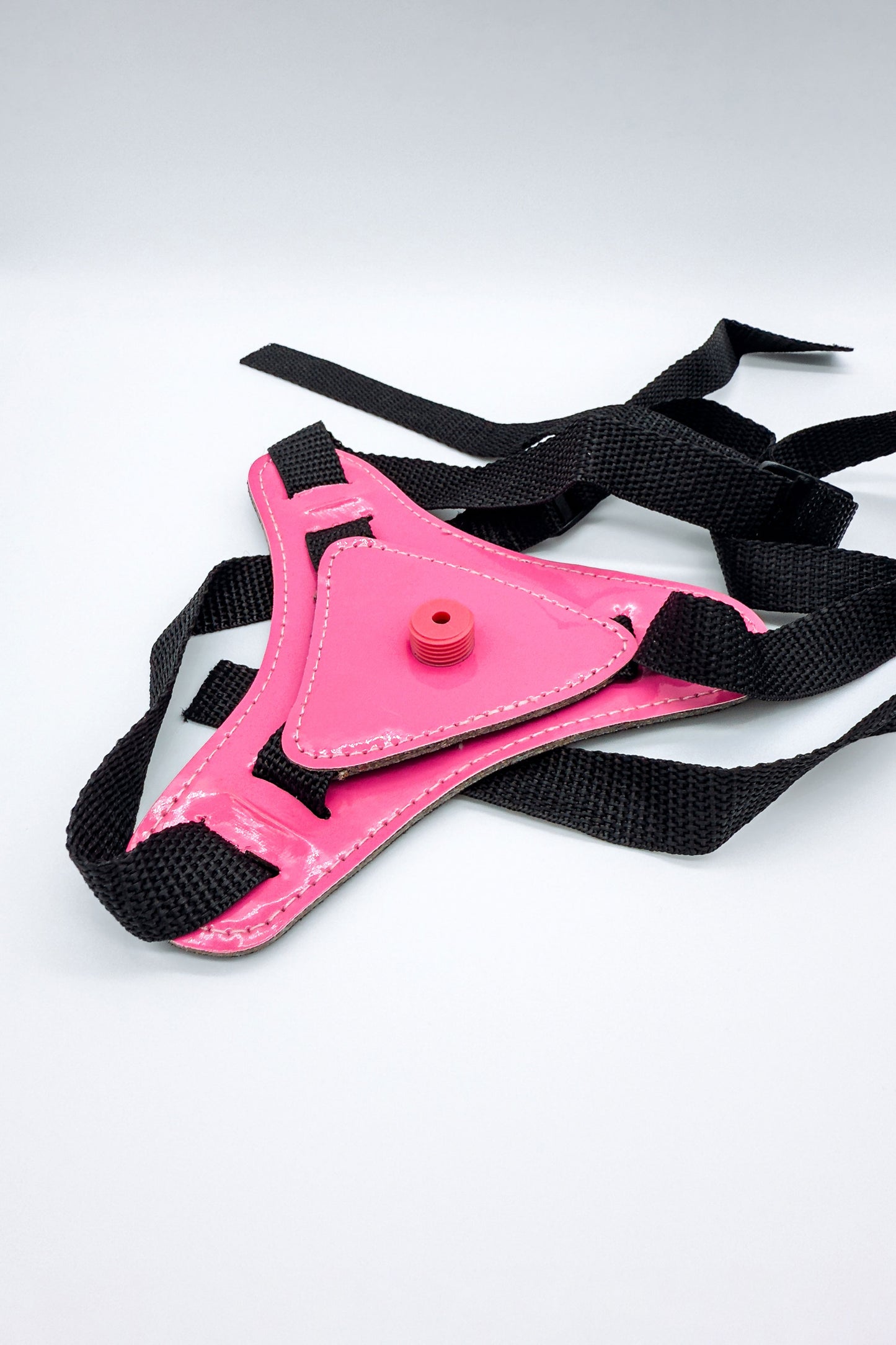 Beginner friendly pink dildo with adjustable straps