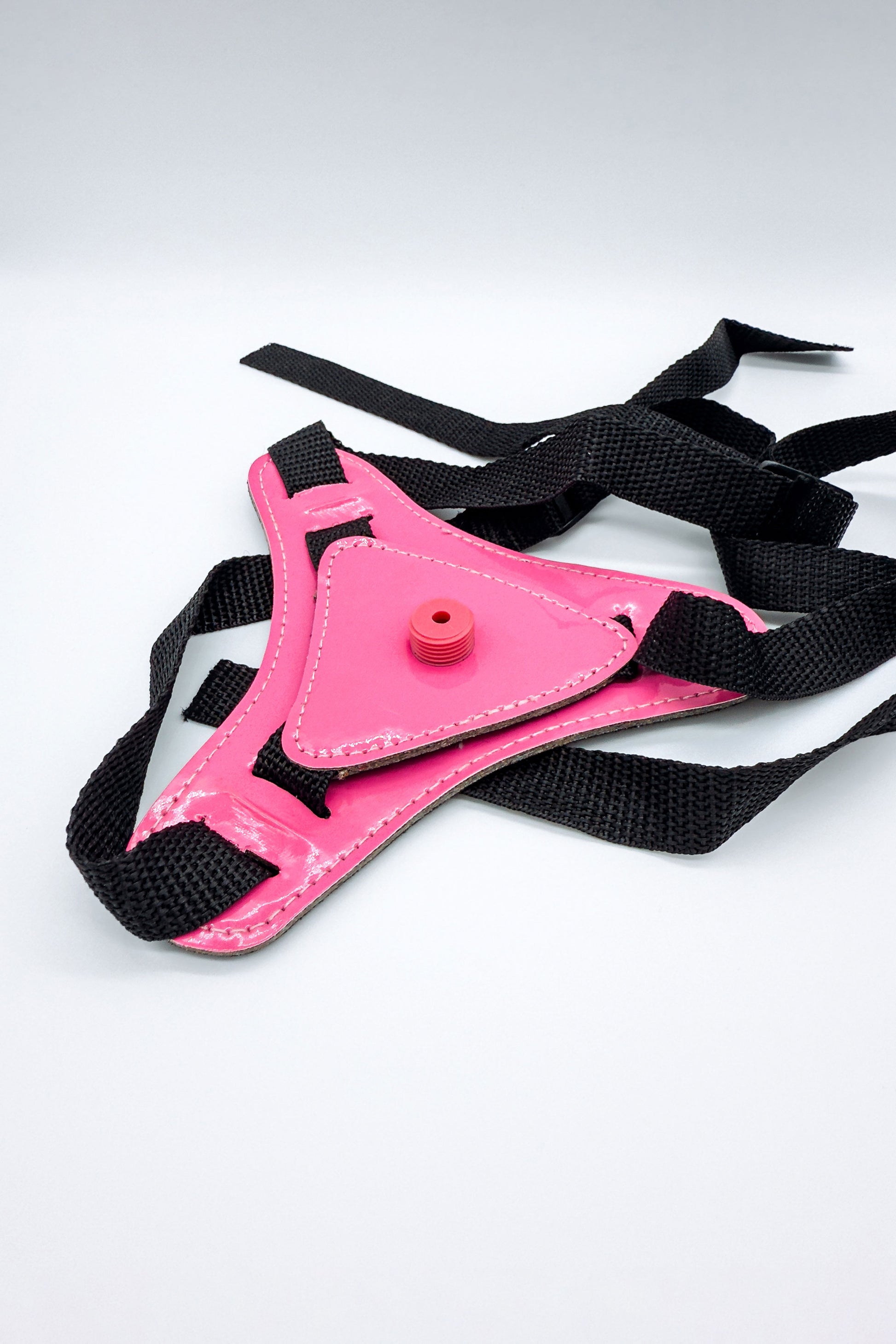 Beginner friendly pink dildo with adjustable straps