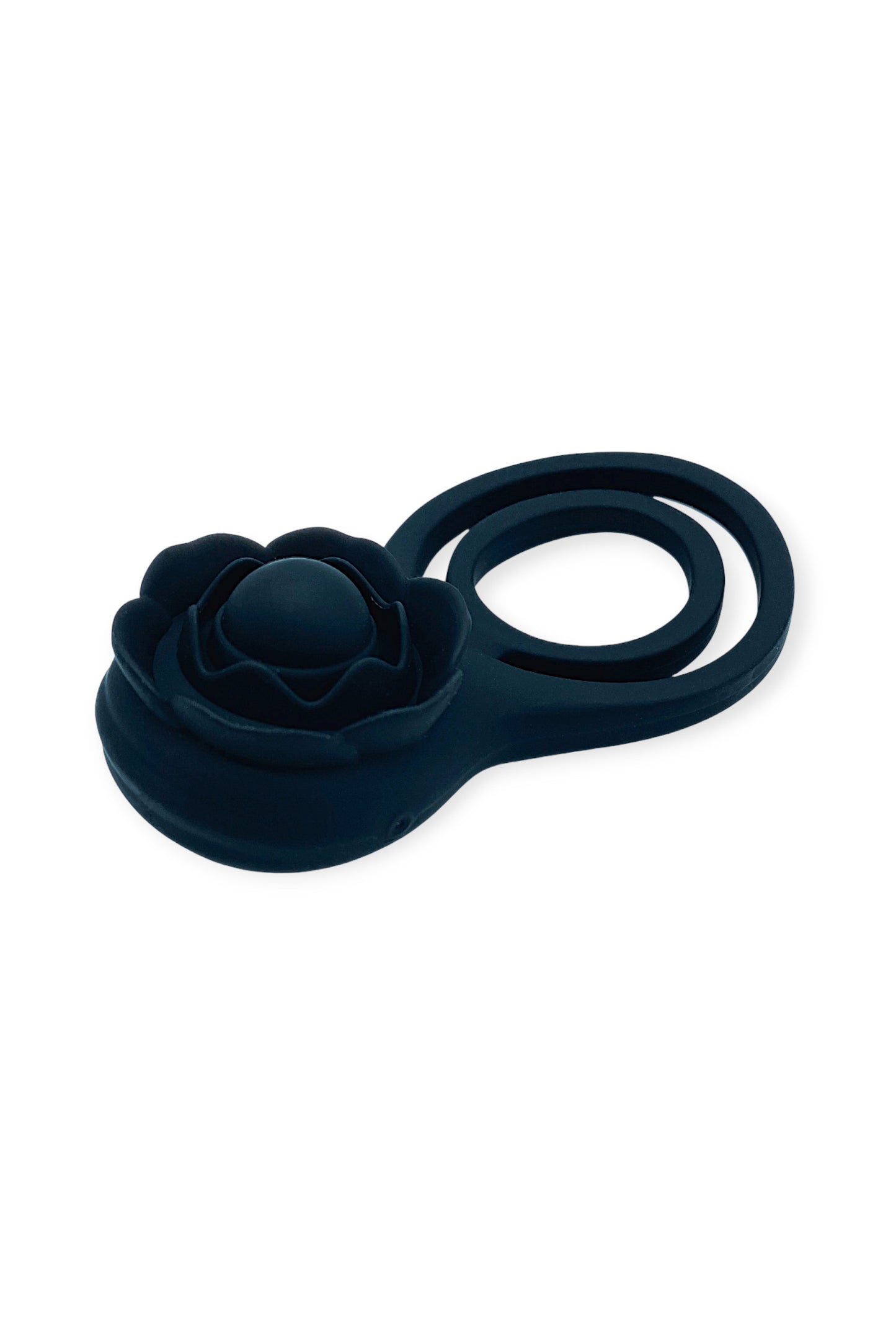 Black Vibrating couples cock ring with 9 modes