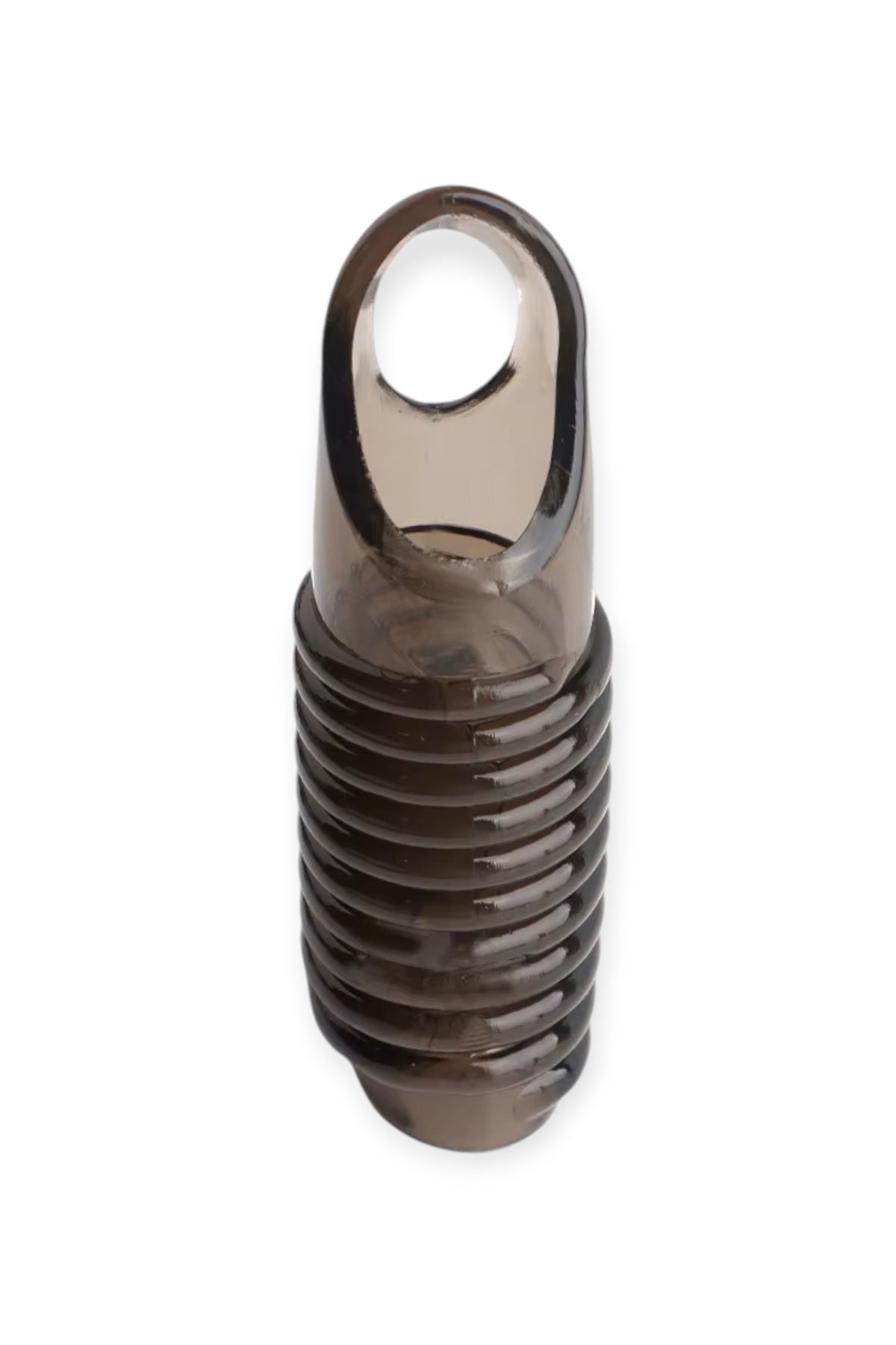 Black ribbed penis sleeve with testicle ring male enhancement sleeve
