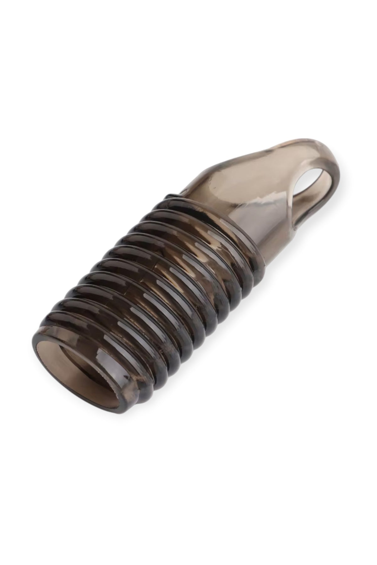 Black textured ribbed penis sleeve cock sleeve