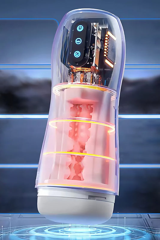 Blowmotion warming vibrating men masturbator