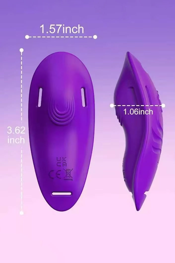 Butterfly wearable thong vibrator with USB rechargeable bullet