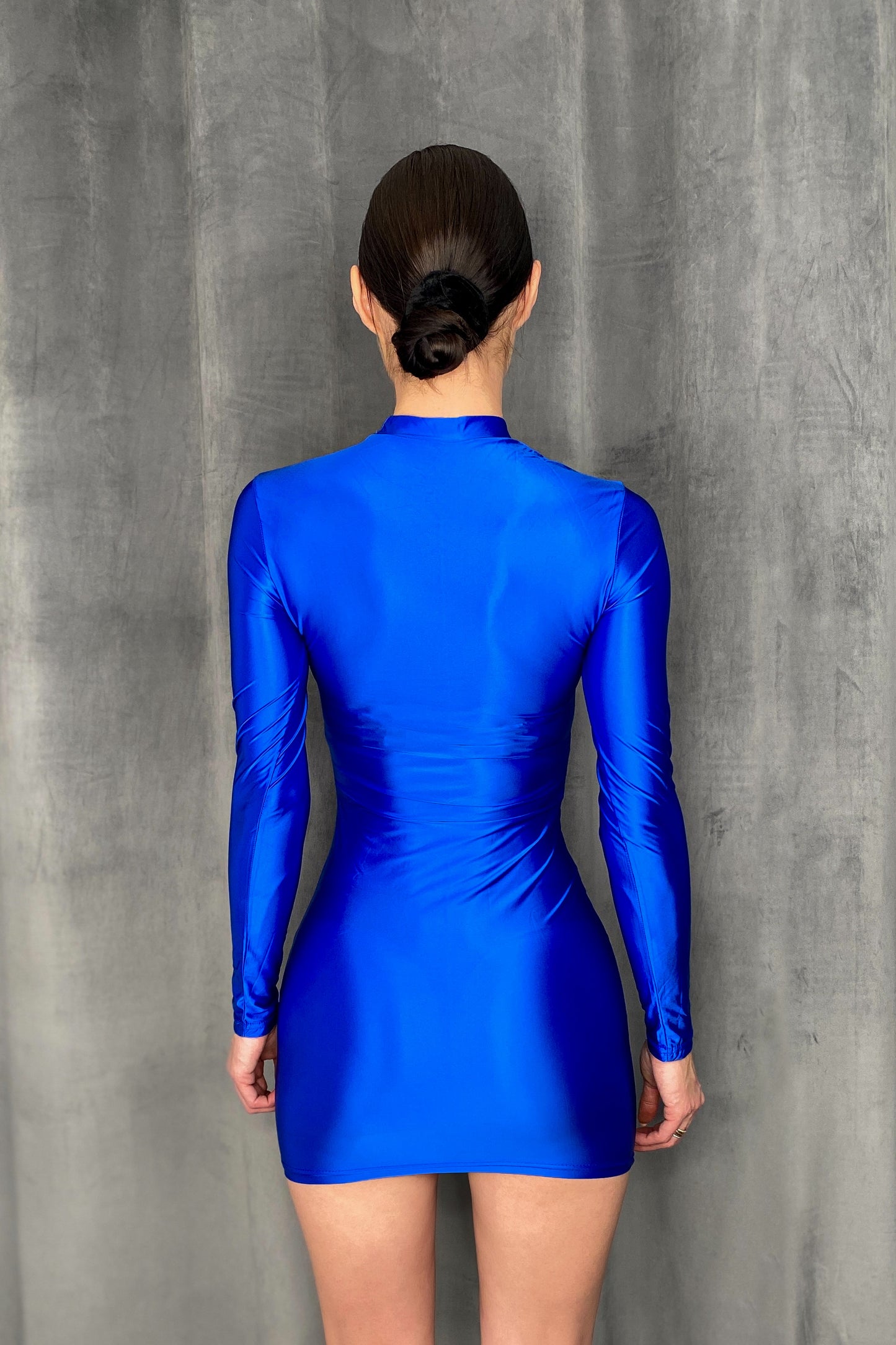 Harley Blue Spandex Bodycon Mini Dress