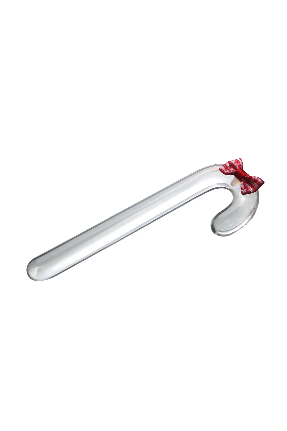 Candy Cane Glass Dildo Christmas sex toy with bow