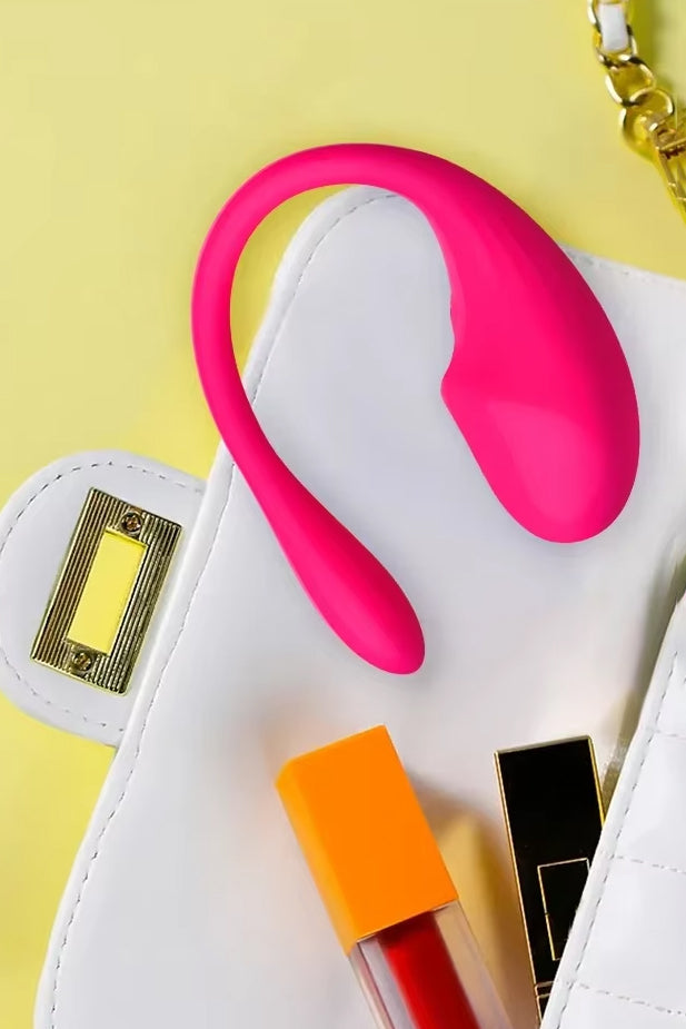 Compact pink love egg vibrator