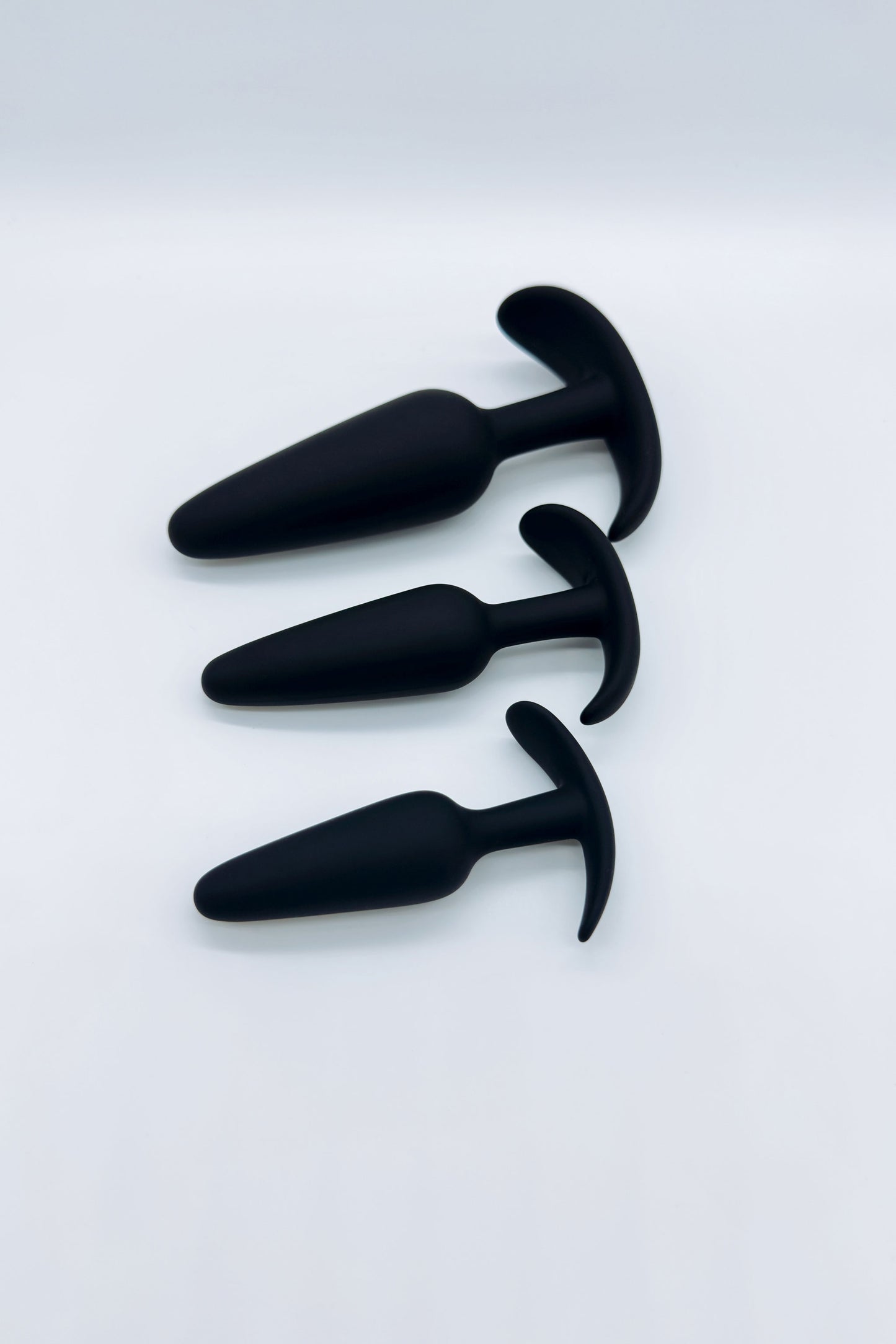 Complete 3-piece anal training kit with bullet vibrator and base