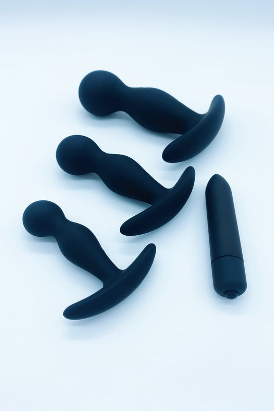 Curve 3-Piece Anal Plug Set with Mini Bullet Vibrator