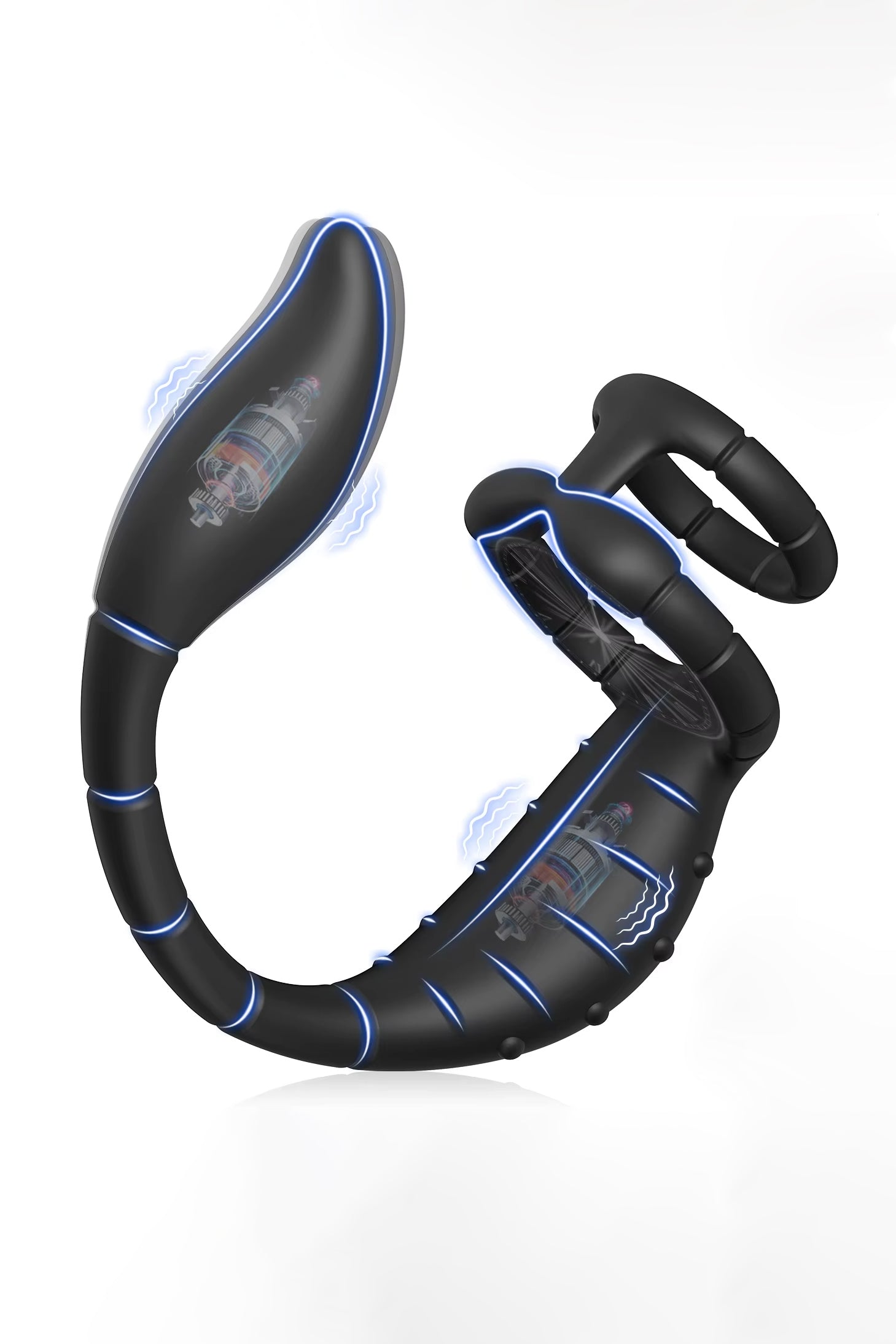 Dual-stimulation prostate massager with performance cock ring