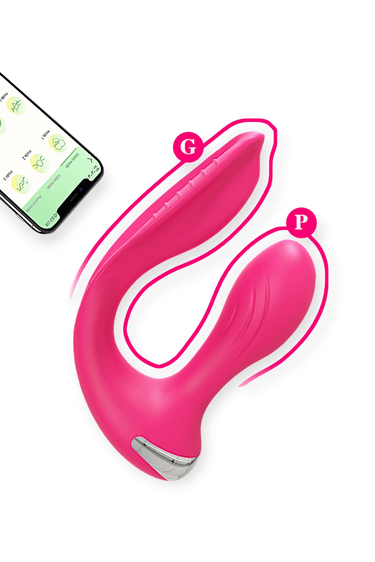 Dual stimulation panty vibrator for hands free play