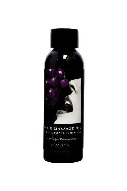 Earthly Body edible massage oil Grape 60ml natural flavoured massage oil