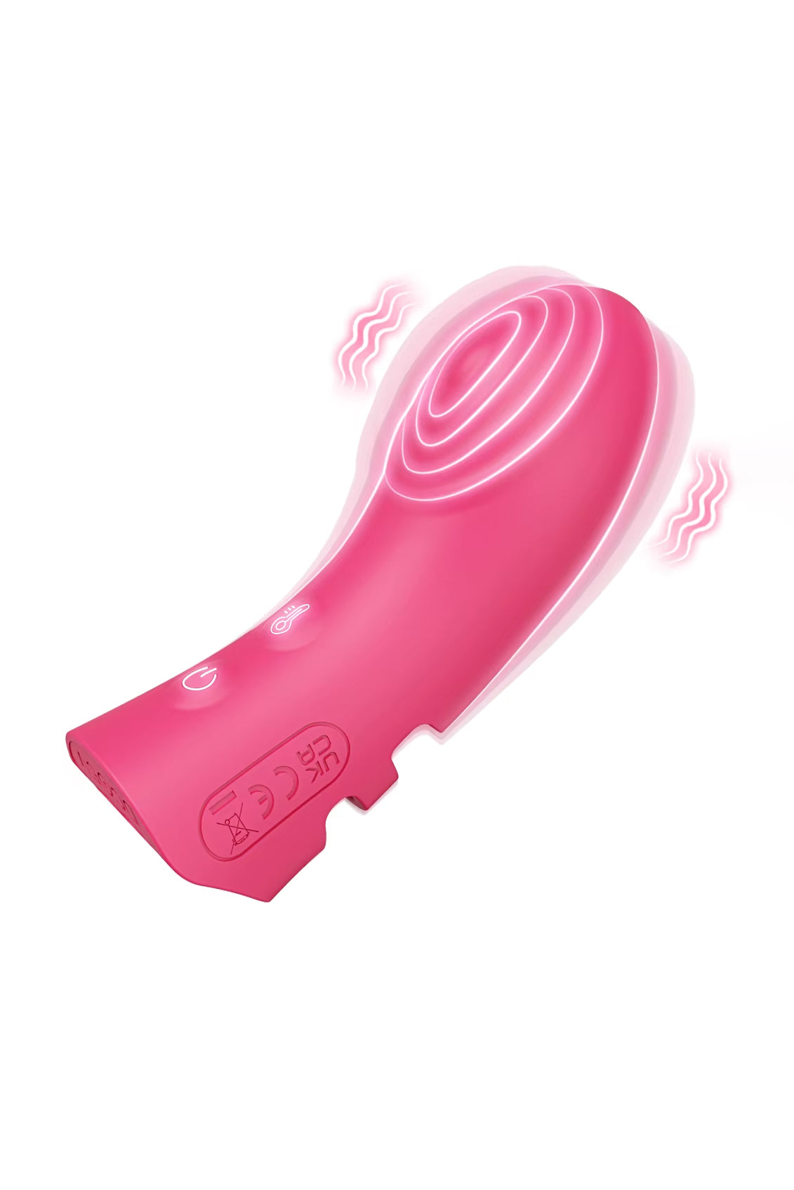 Finger vibrator with heating function silicone wearable massager