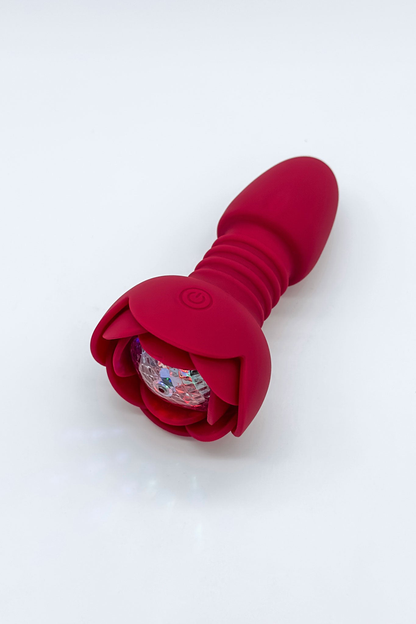 App and remote-controlled red rose LED anal plug