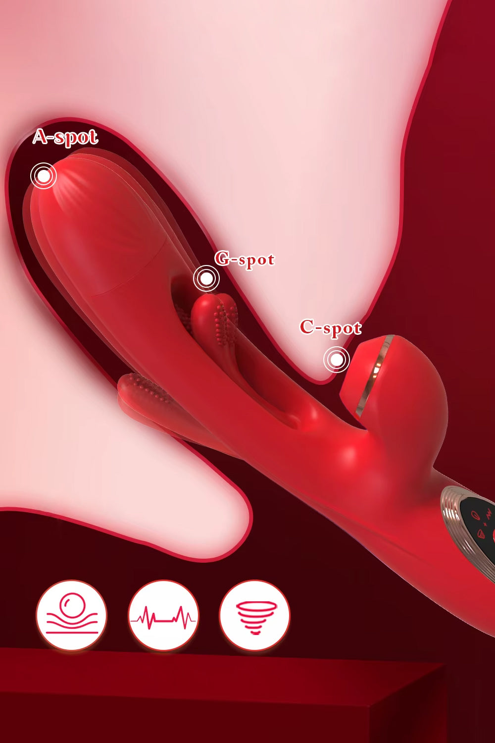 G-spot stimulation vibrator with suction and vibration