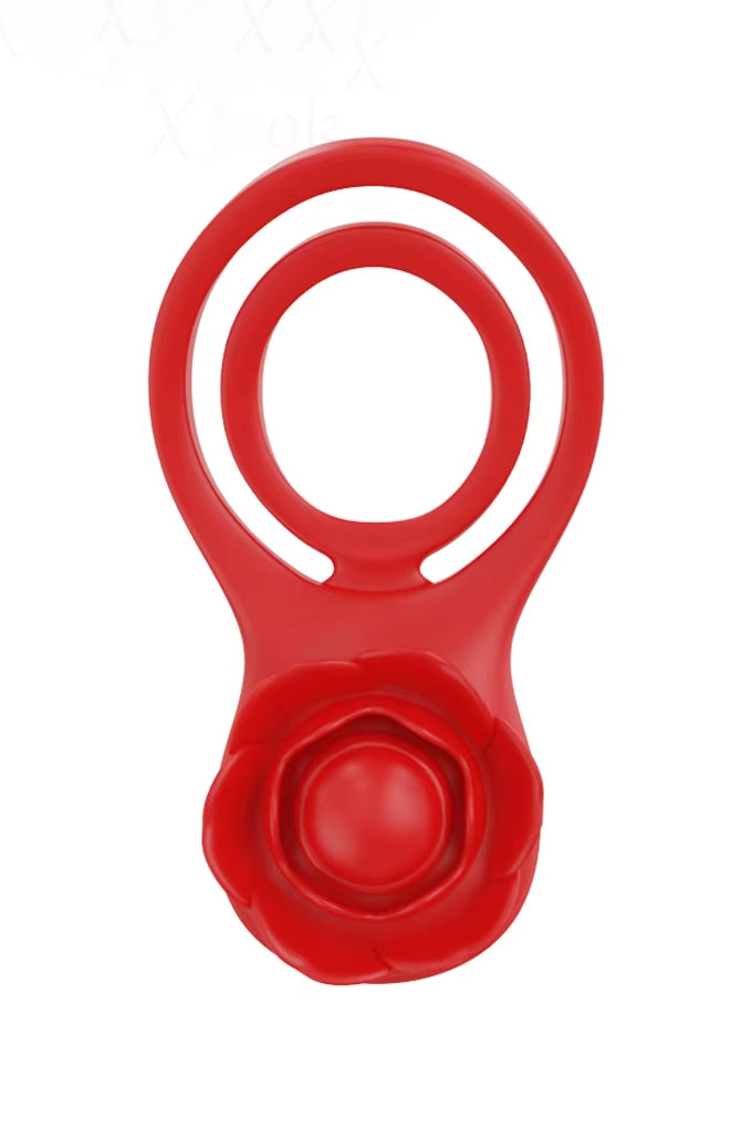 Hands free red vibrating ring for couples