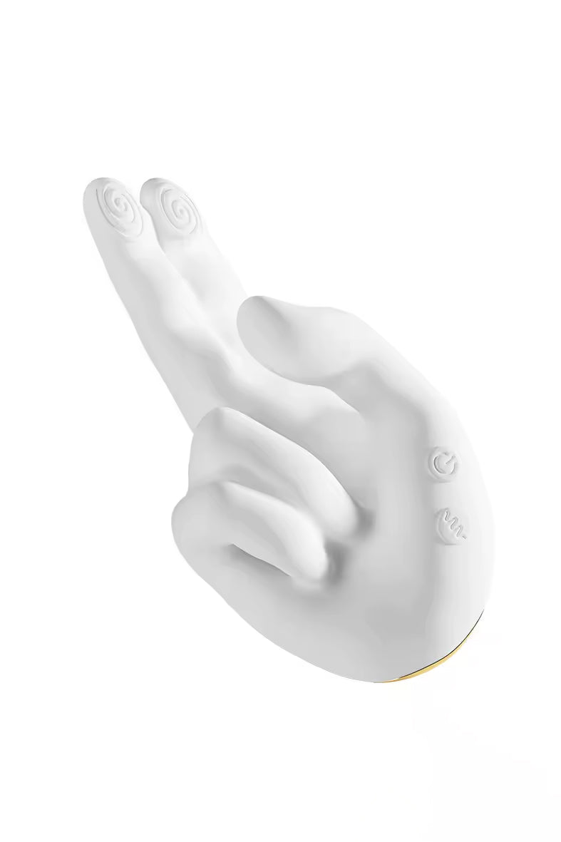Heated Finger Motion Vibrator with Dual Stimulation and 10 Modes