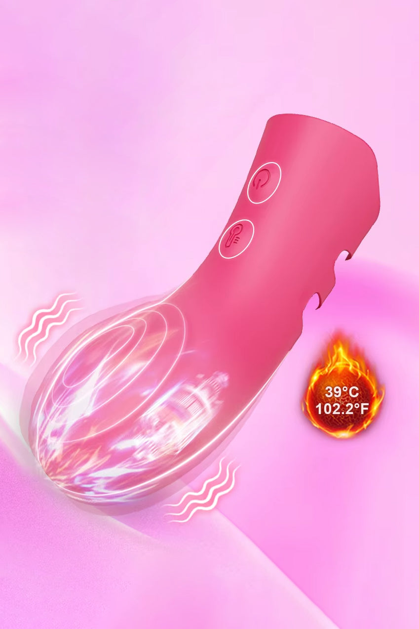 Heated finger vibrator USB rechargeable waterproof design