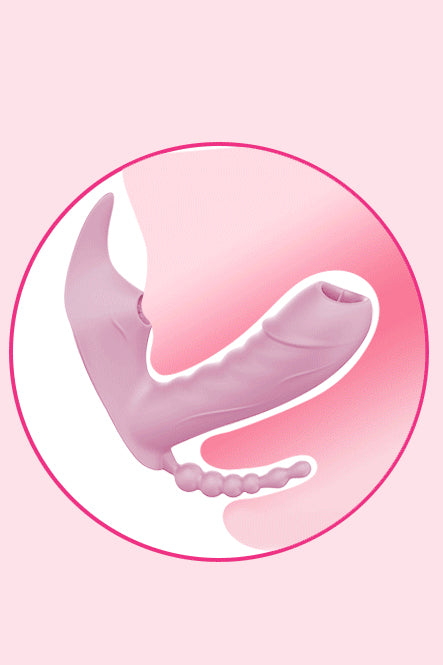 How to use clitoral vibrator with anal beads