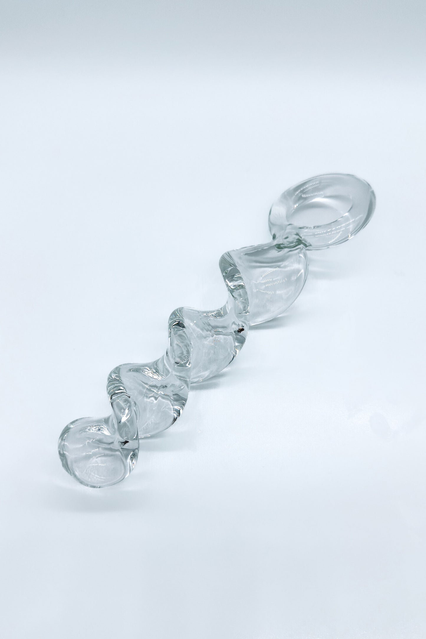 Transparent glass anal stimulator