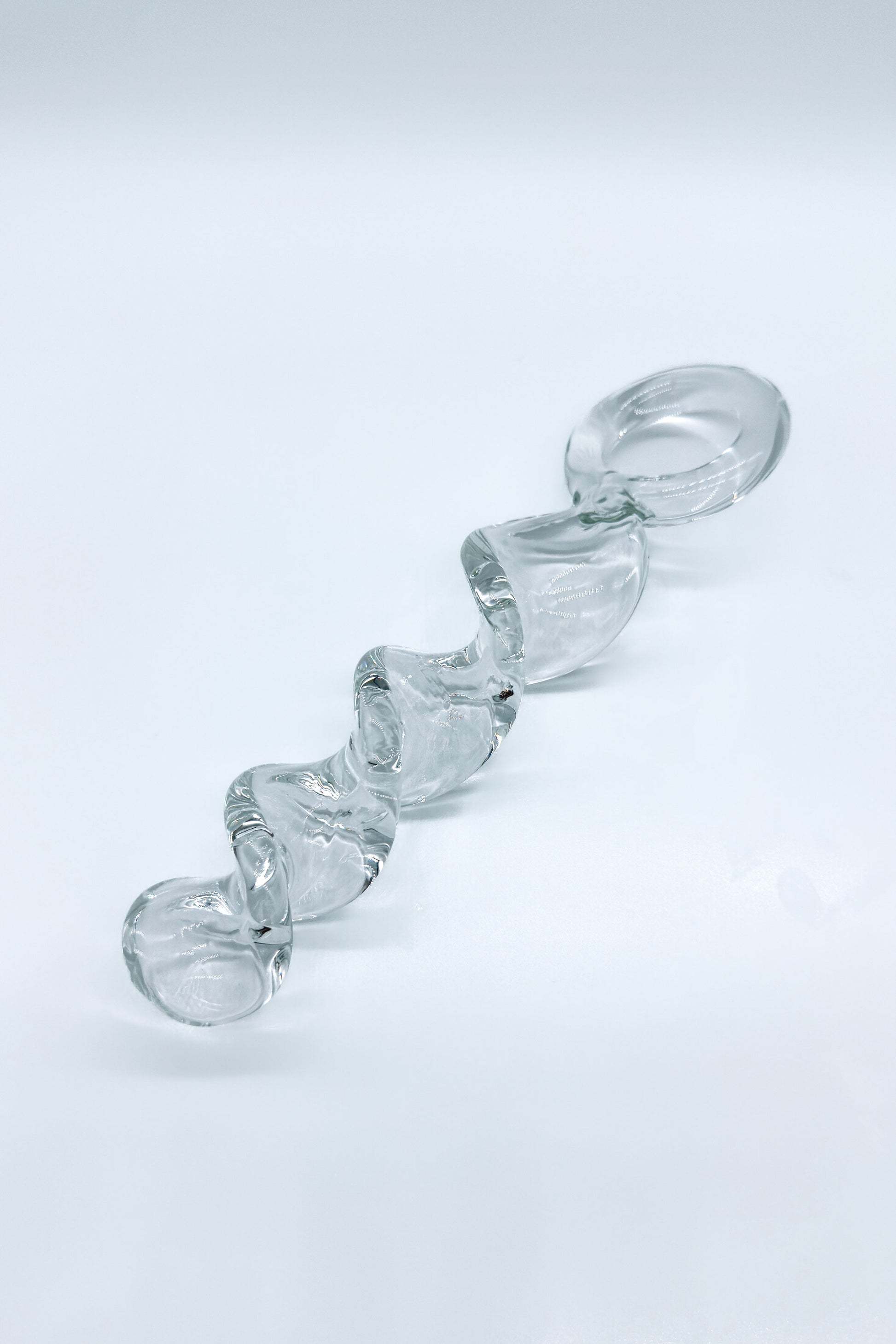 Transparent glass anal stimulator