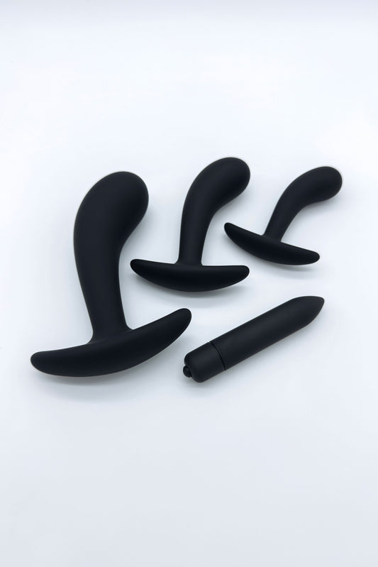 Curve 3-Piece Anal Plug Set with Mini Bullet Vibrator