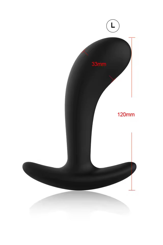Large Curved Silicone Prostate Plug for Men Anal Toy