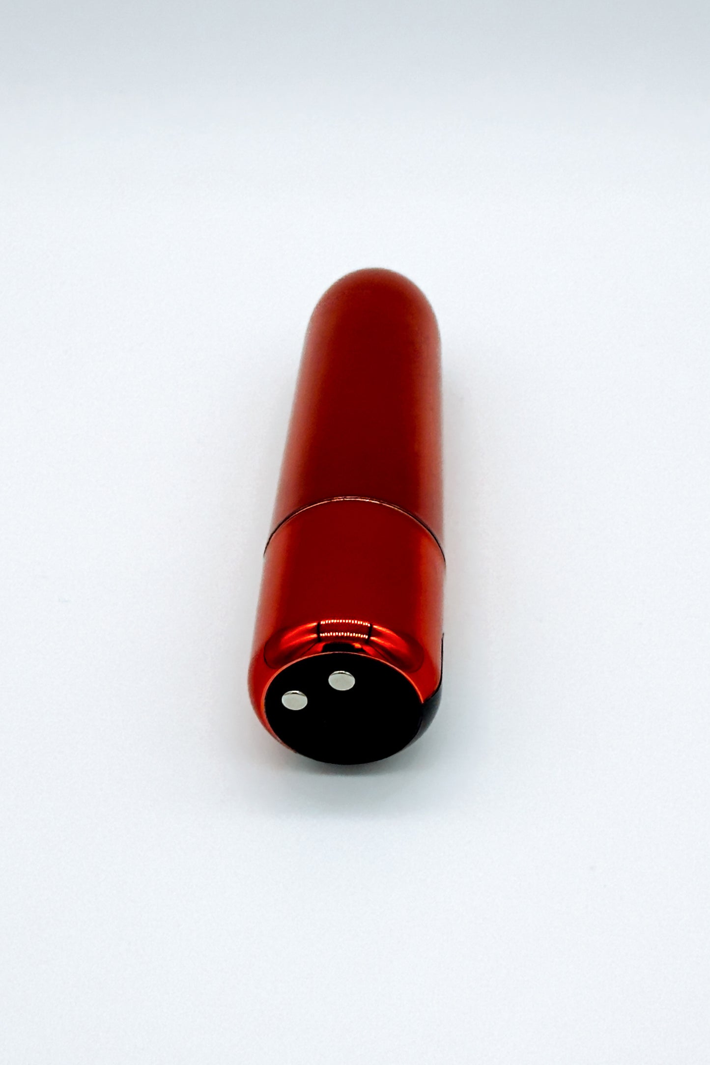 Lipstick style bullet mini vibrator with LED indicator light