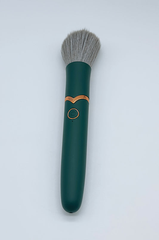 Discreet makeup brush-style mini bullet vibrator with USB charging