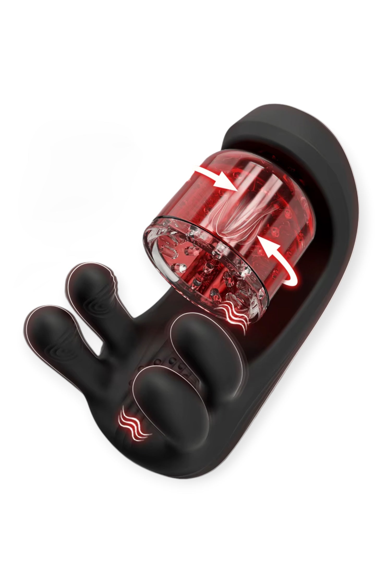 Male rotating rechargeable blowjob masturbator