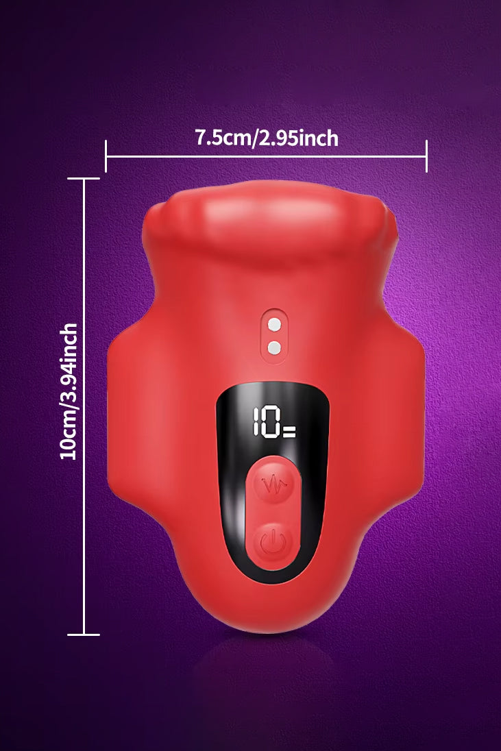 OralTouch red vibrating men’s masturbator 10 modes