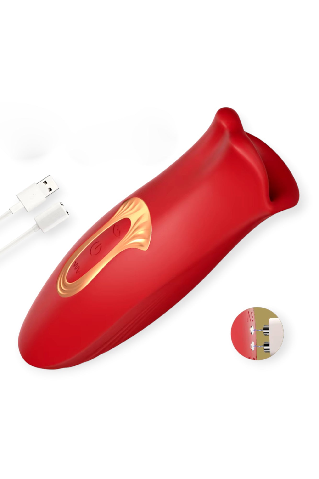 Oral simulating vibrator with realistic tongue licking motion