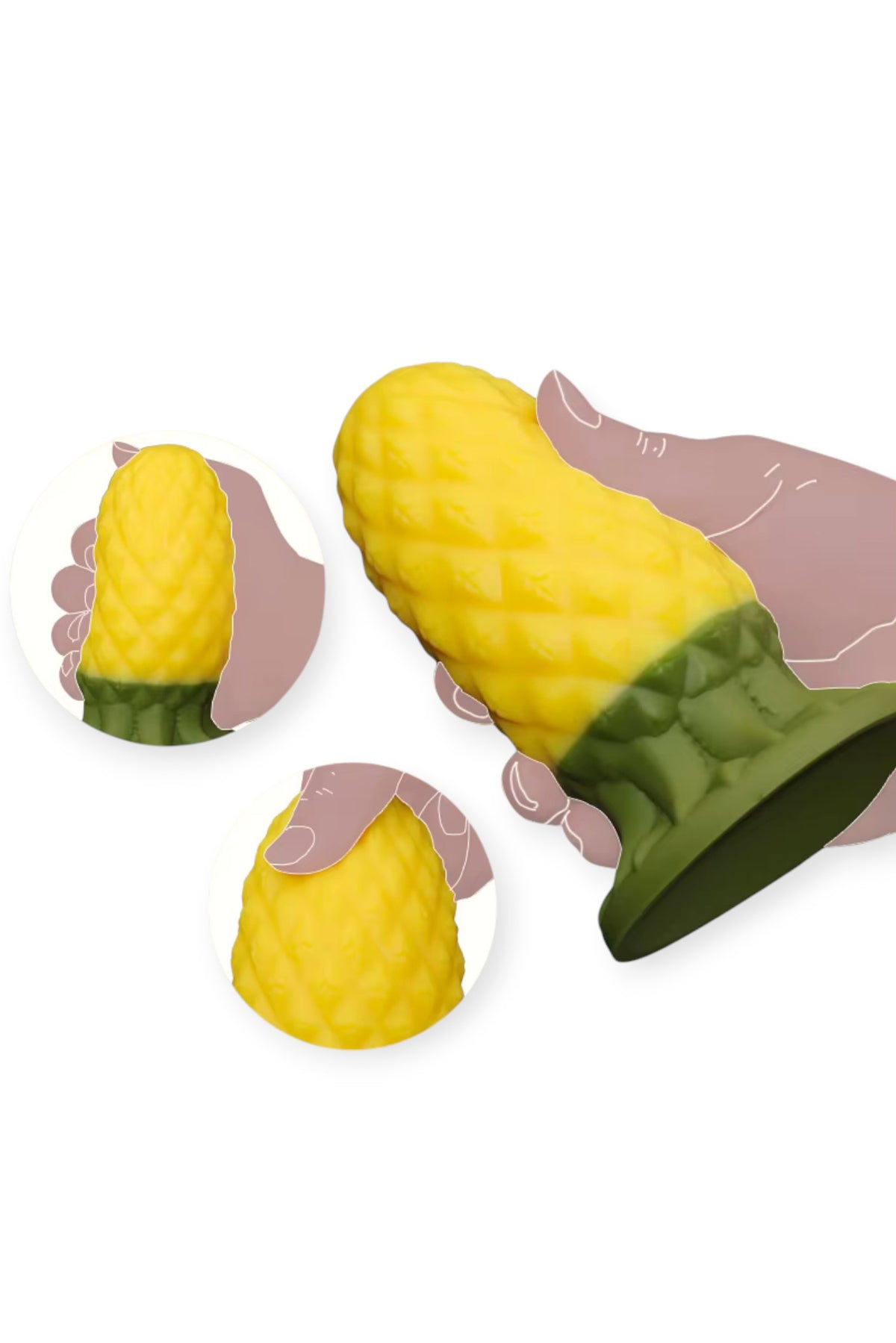 Pineapple textured large butt plug anal swingers gift