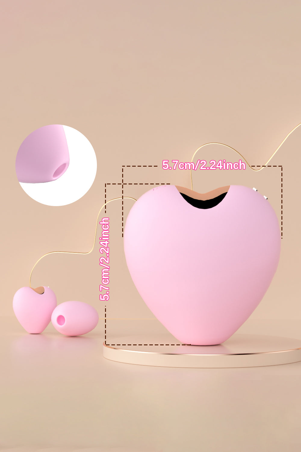 Pink compact clitoral suction stimulator