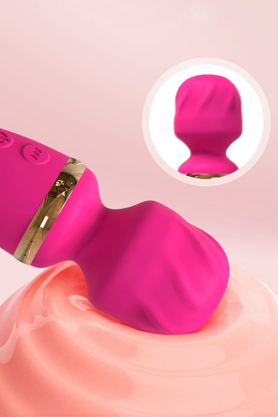 Pink dual-end vibrating wand massager 