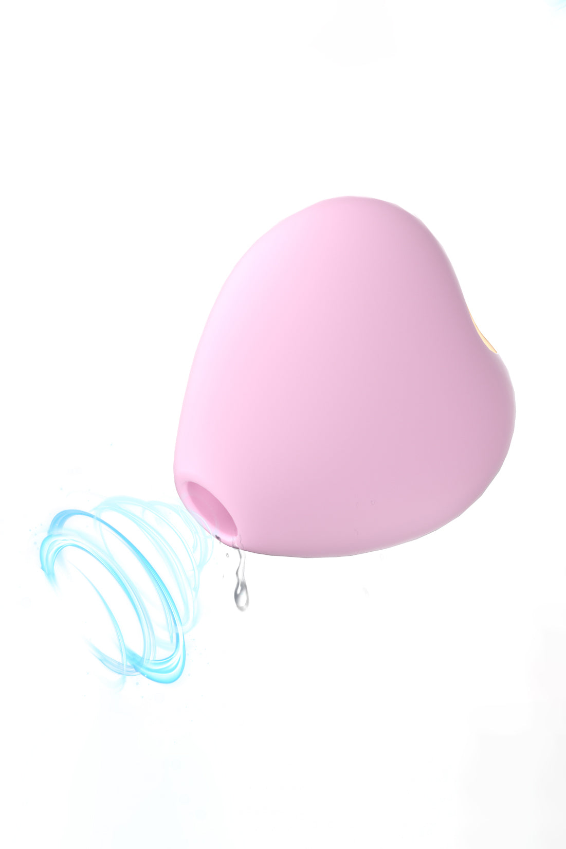 Pink heart-shaped waterproof clitoral stimulator