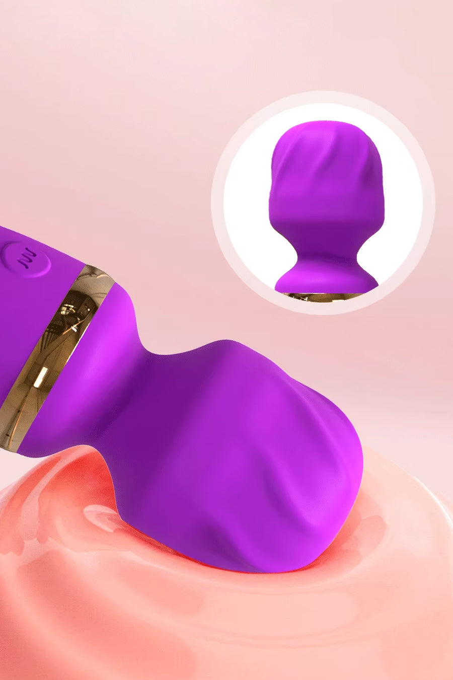 Purple dual-end vibrating wand massager 